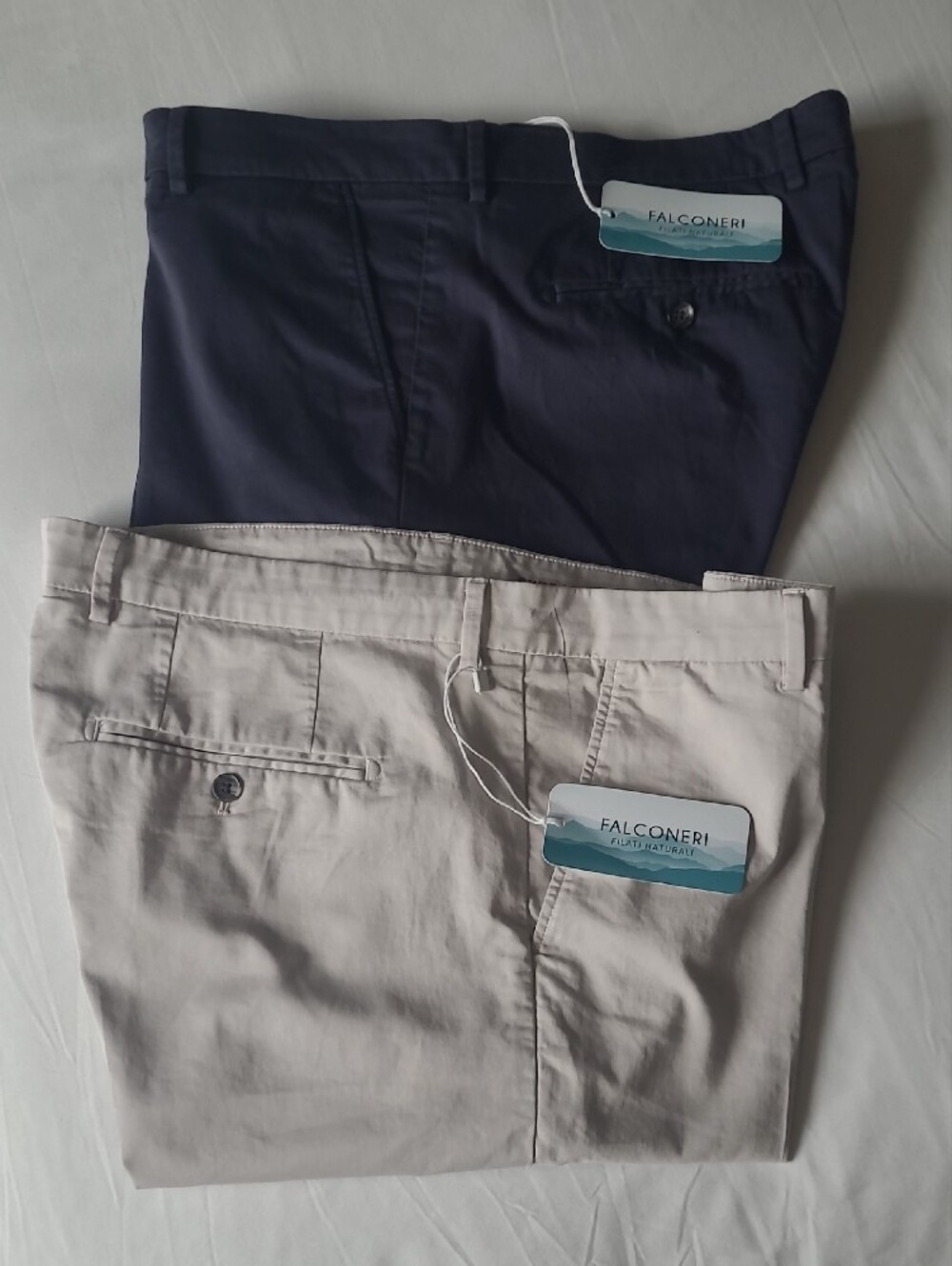 Set of 2 Straight-Fit Chino Pants. Light Gray & Navy Both 38X32. NWT. - Picture 2 of 16
